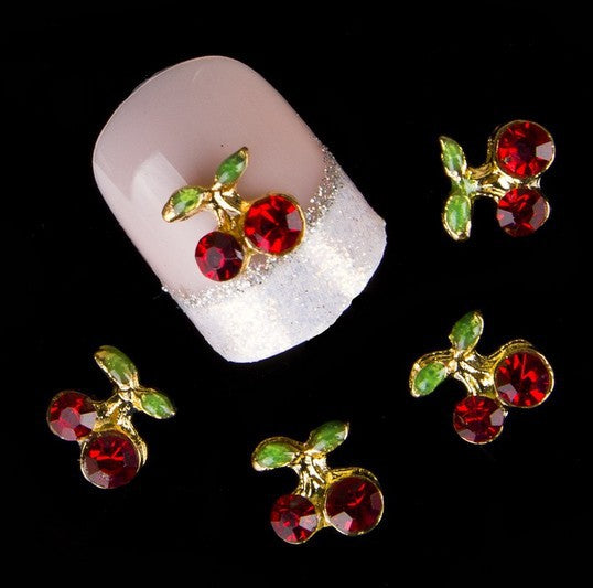 Korean and Japanese Creative Cherry Nail Stickers Nail Diamond Embellishments - product image 1