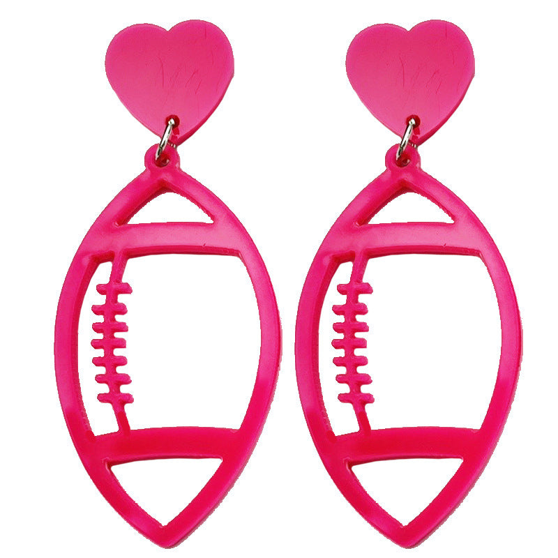 Vintage Heart Cross Acrylic Earrings - product image 5