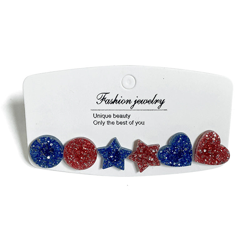 Cross Flag Acrylic Earrings - product image 3