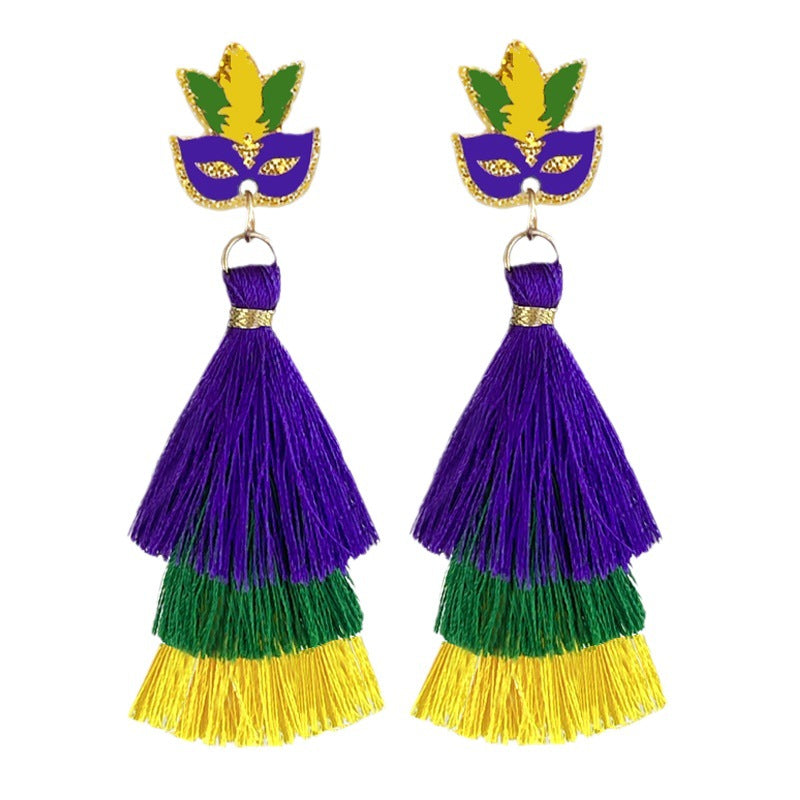 Feather Cross Beaded Earrings - product image 5
