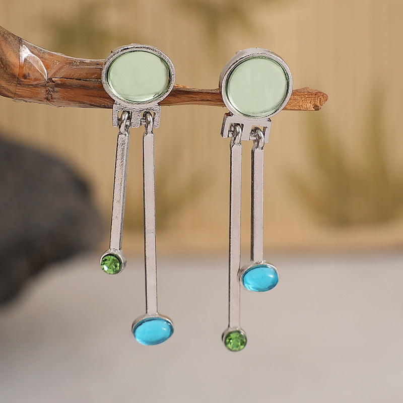Vintage Cross Crystal Earrings - product image 4