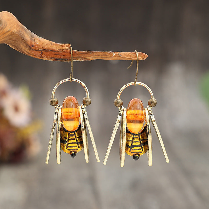 Vintage Cross Bee Earrings - product image 3