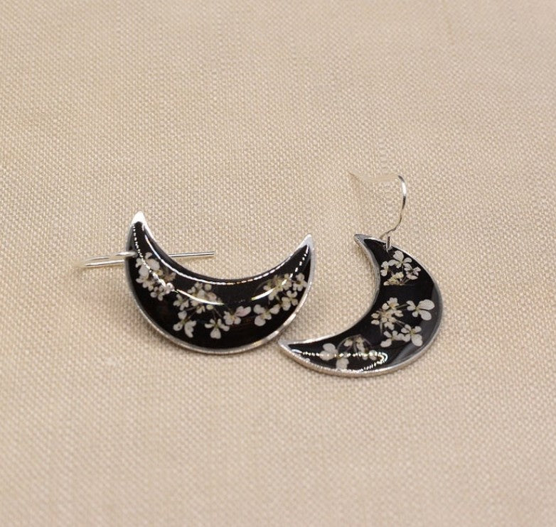 Vintage Floral Moon Cross Resin Earrings for Women - product image 12