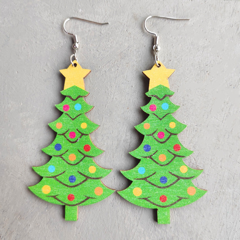 Christmas Earrings: Santa Claus - Gnome - Snowman - Red and Black Plaid - - product image 7