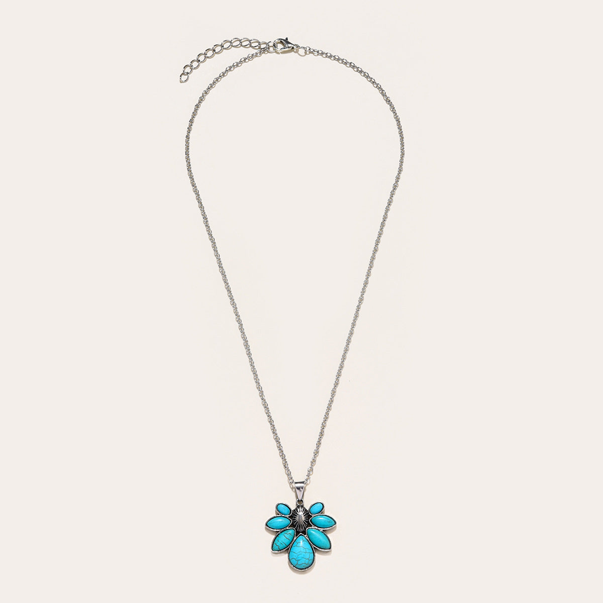Turquoise Vintage Statement Cross Necklace - product image 5