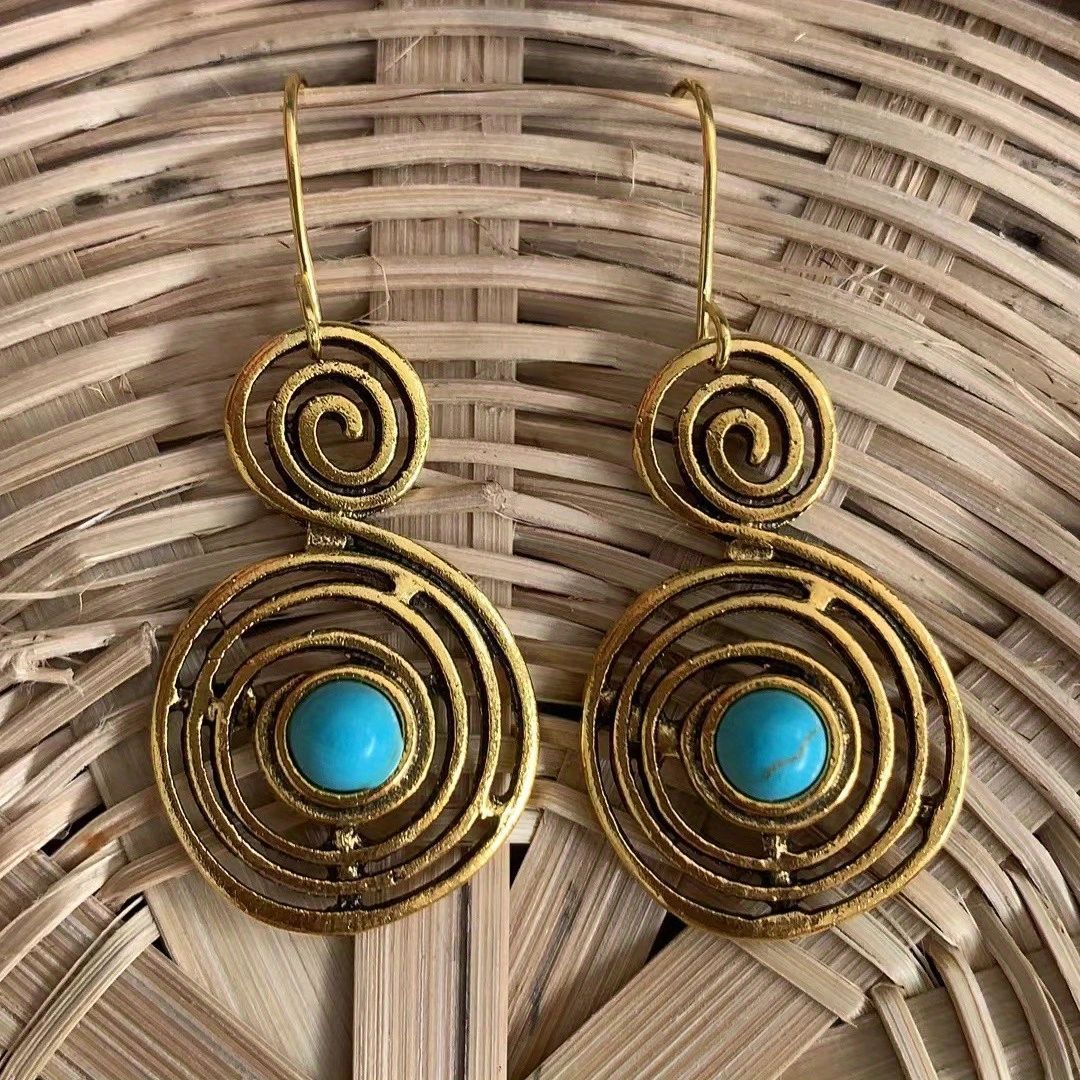 Turquoise Cross Earrings - product image 3