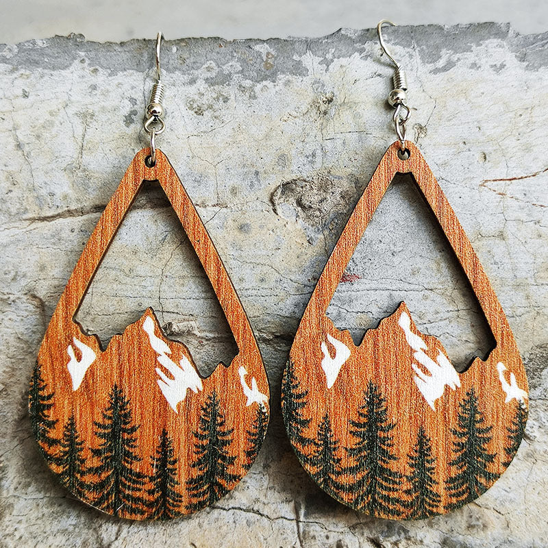 Boho Vintage Wood Earrings - product image 3
