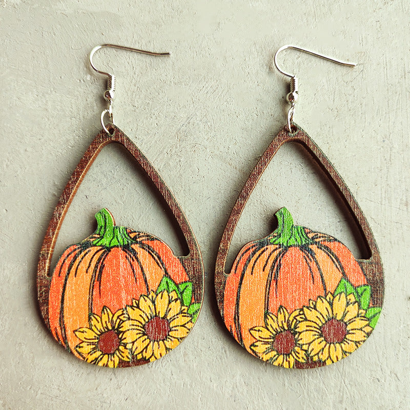 Floral Wood Earrings - product image 2