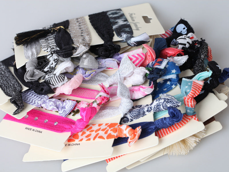 Korean Hair Ties Colorful Elastic Hairband Dual-purpose Wristband of Popular - product image 45