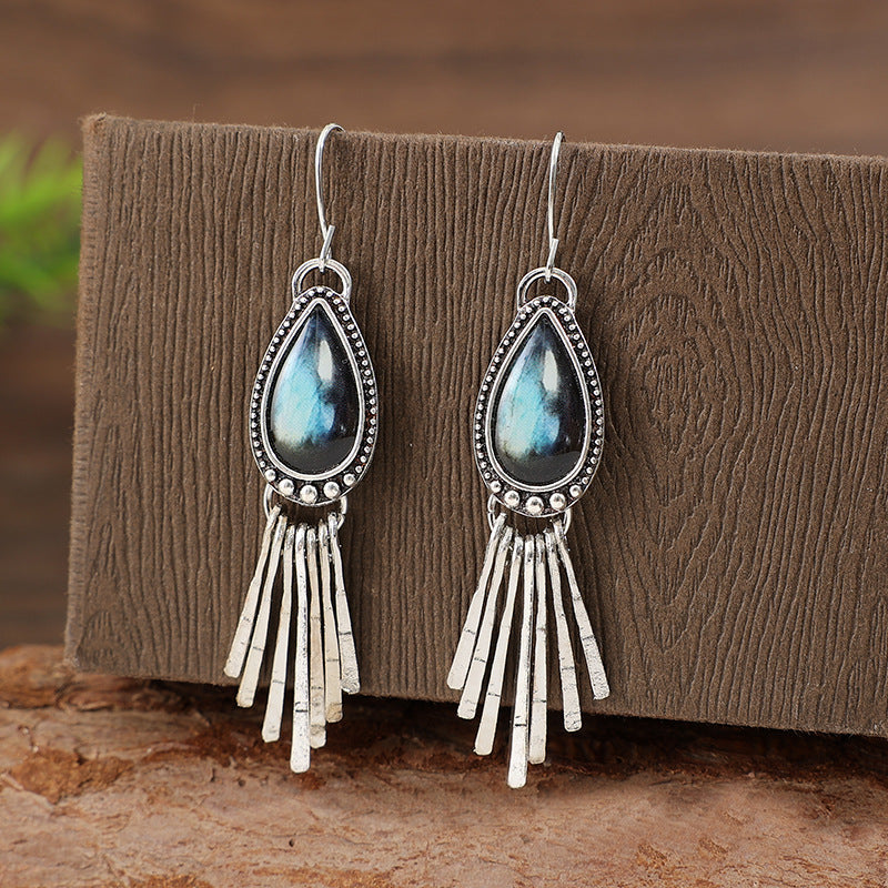 Turquoise Boho Vintage Earrings - product image 4