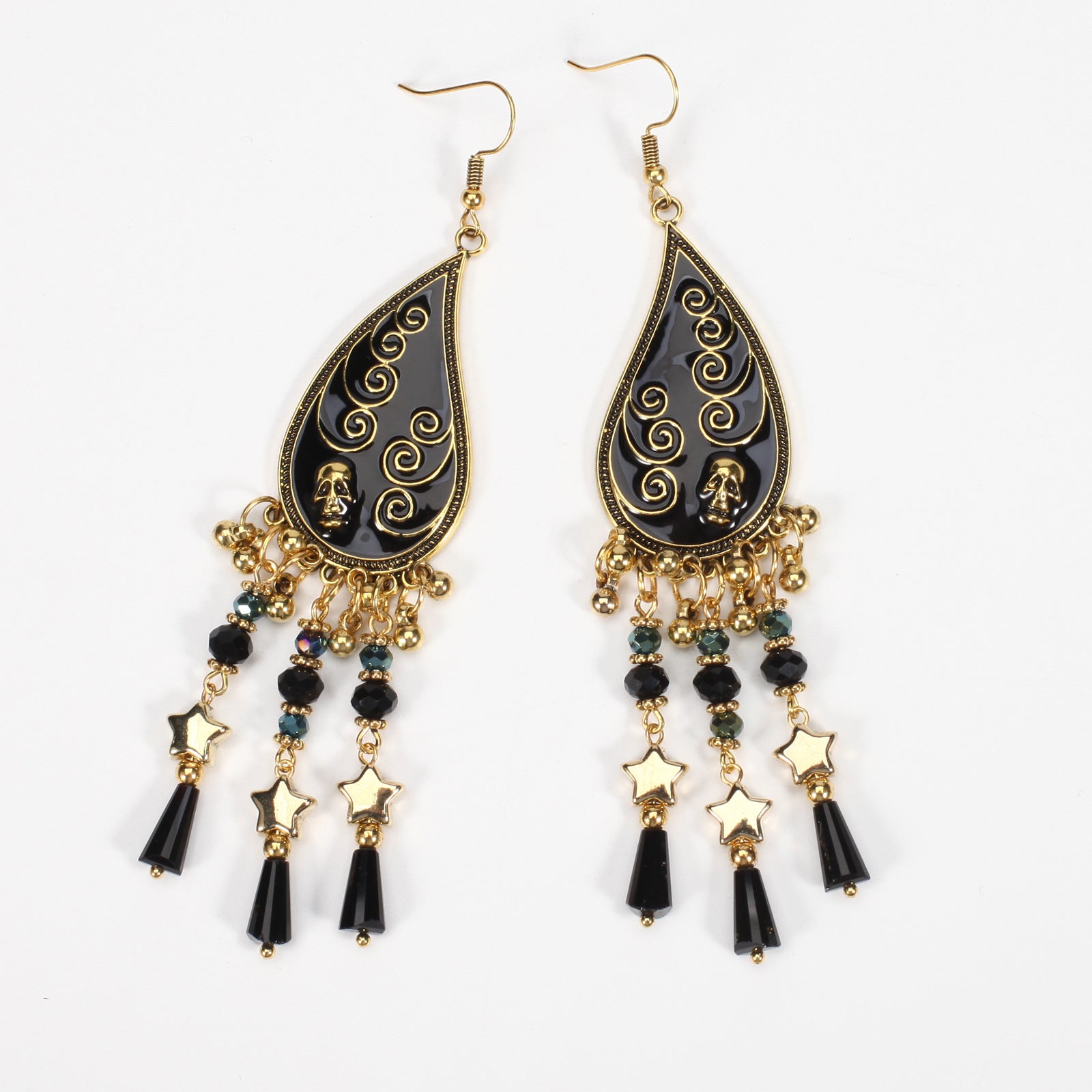 Halloween Earrings Pumpkin Hat Ghost Skull Bat Spider Web Pattern Earrings - product image 16