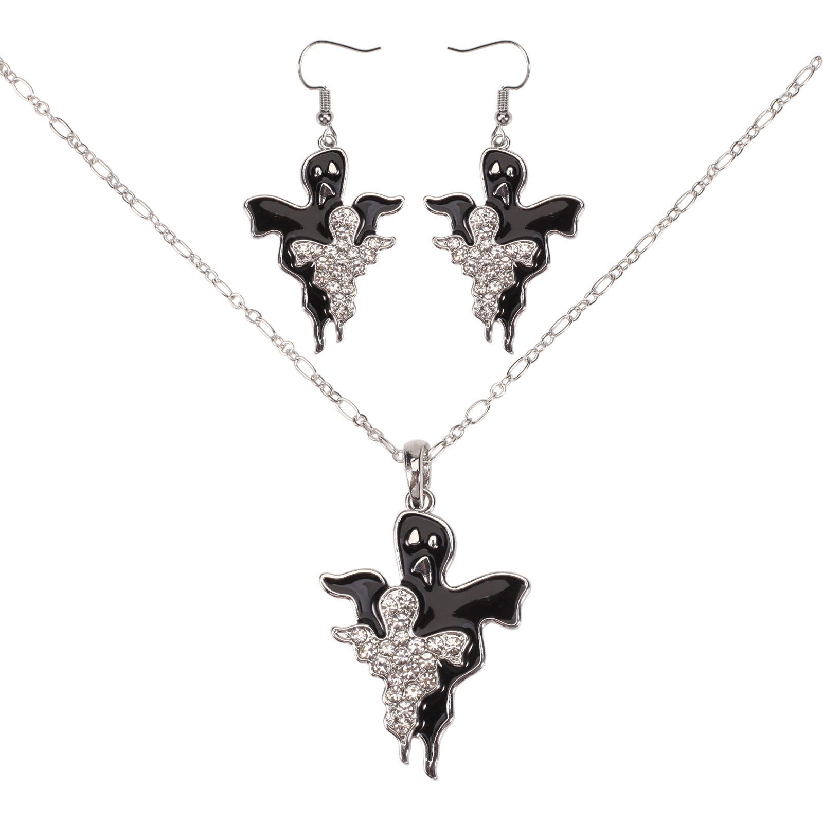 Halloween Necklace and Earring Set with Pumpkin - Screaming Skull - Ghost - - product image 8