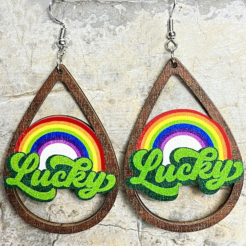 Cross Wood Earrings - product image 2