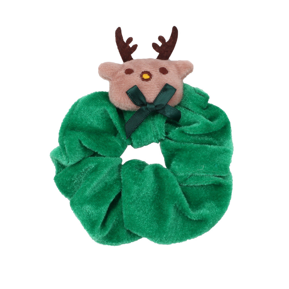 Christmas Velvet Scrunchies - Santa Claus and Deer Hair Ties - Korean Bun - product image 12