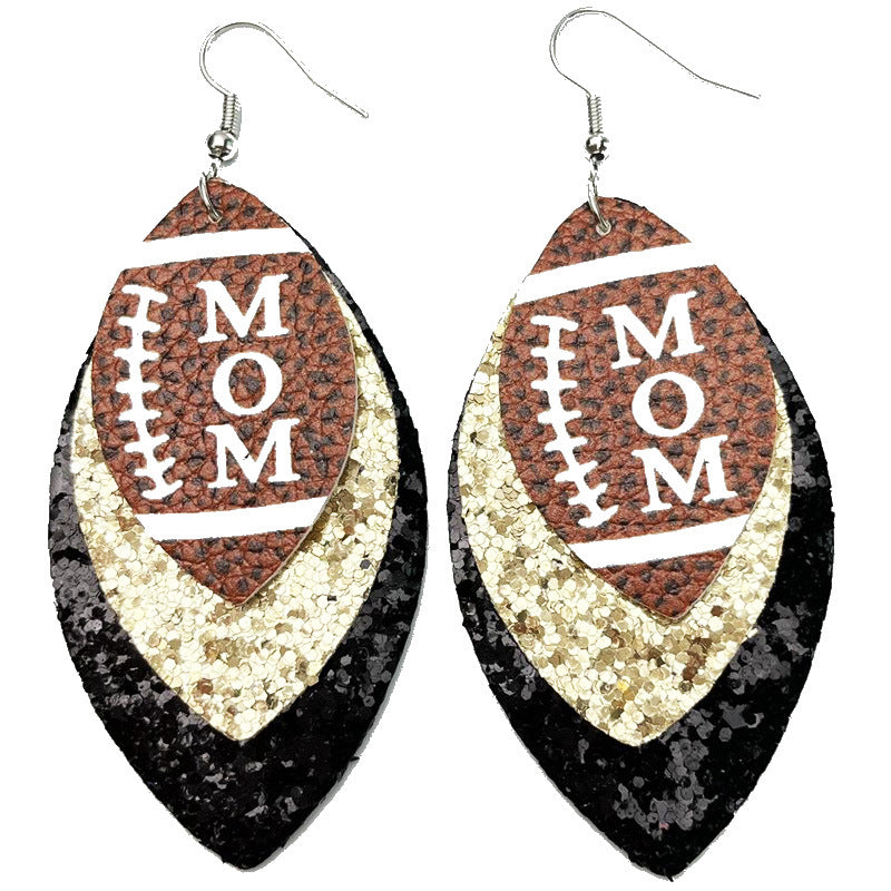 Cross Leather Earrings