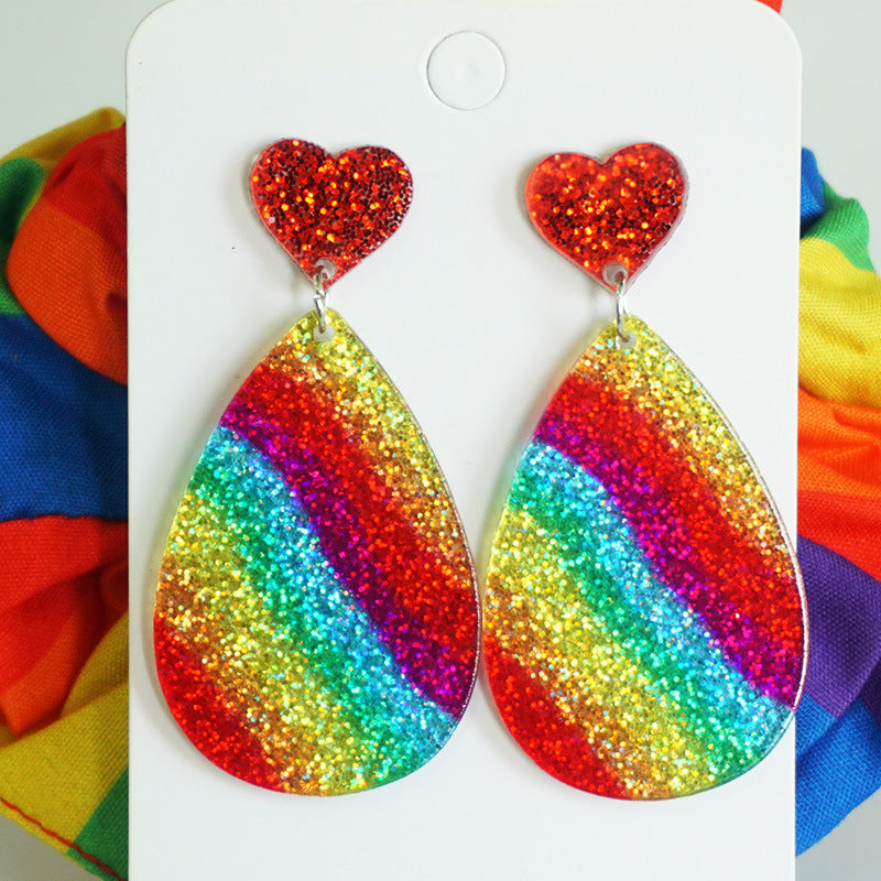 Heart Cross Acrylic Earrings - product image 26