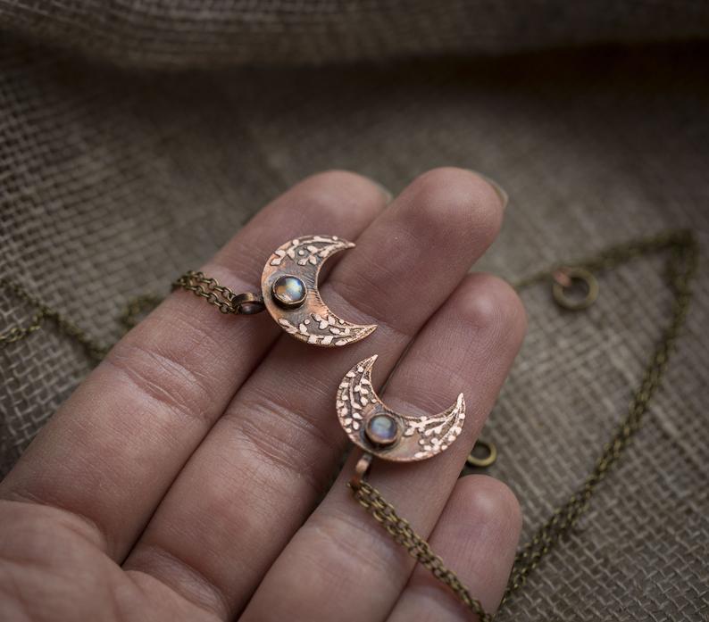 Boho Vintage Moon Cross Necklace - product image 3
