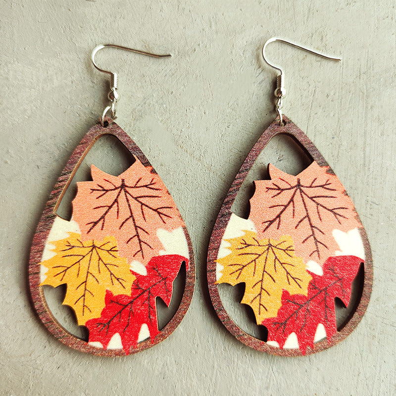Floral Wood Earrings - product image 7