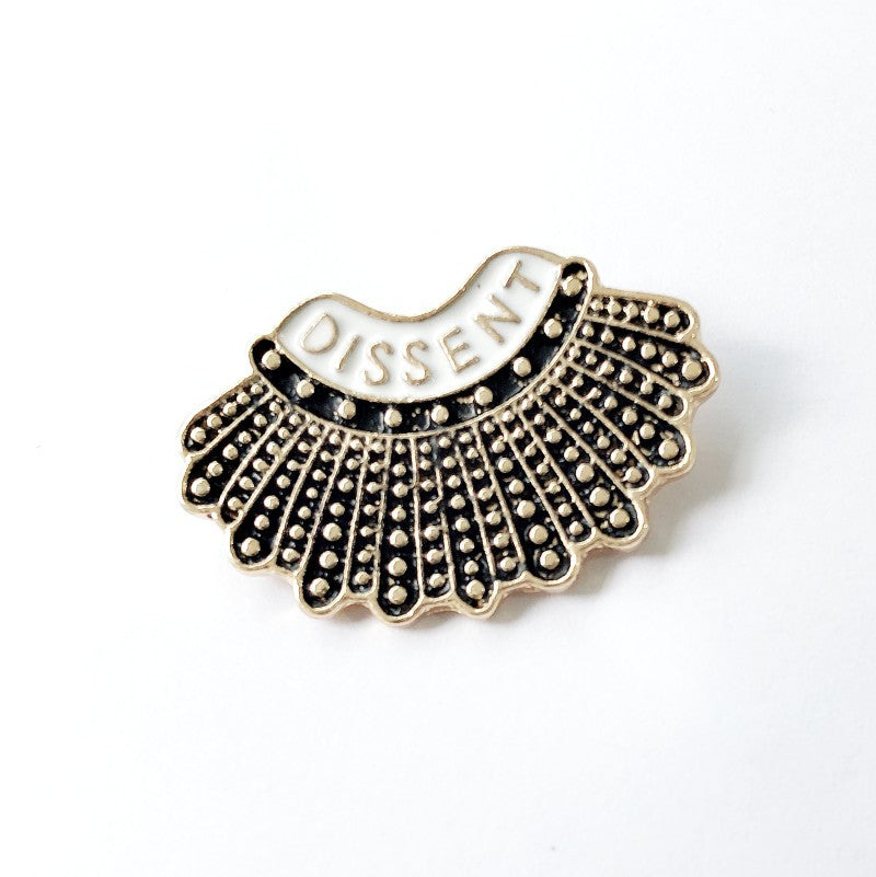 Dissent Dissident Enamel Brooch Ruth Bader Ginsburg Brooch - Shirt Collar Pin - product image 8