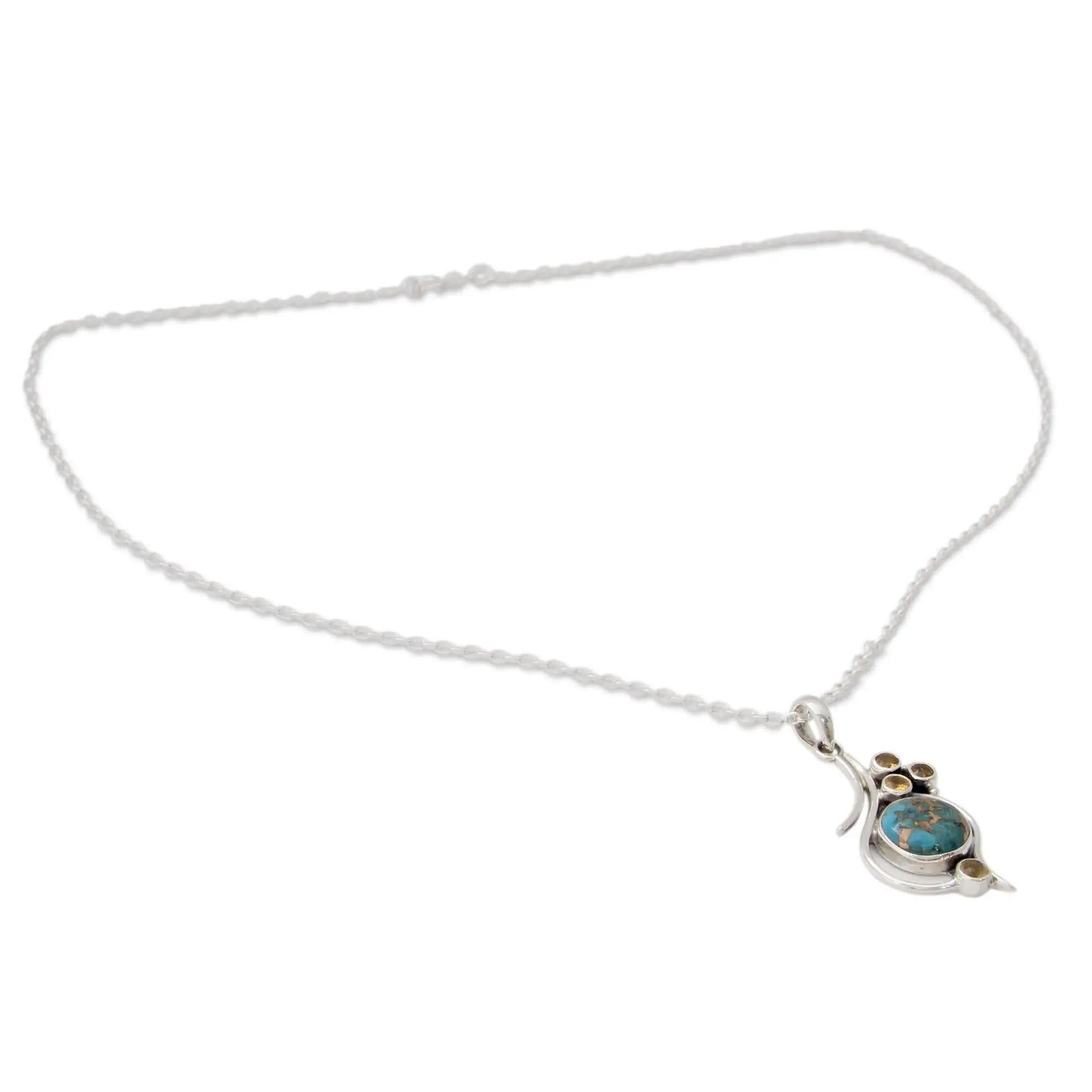 Turquoise Vintage Geometric Necklace for Women