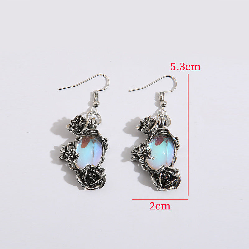 Vintage Floral Moon Cross Earrings - product image 7