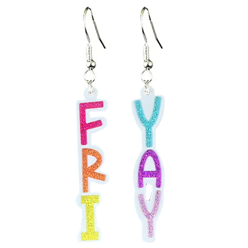 Supply Teacher Thanksgiving Earrings Sparkling and Shining for the