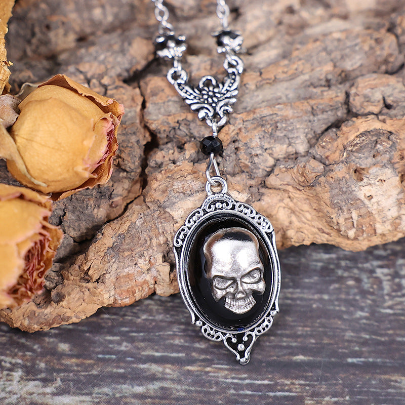 Halloween Necklace Unique Animal Bat Black Gemstone Necklace - Earrings - - product image 9