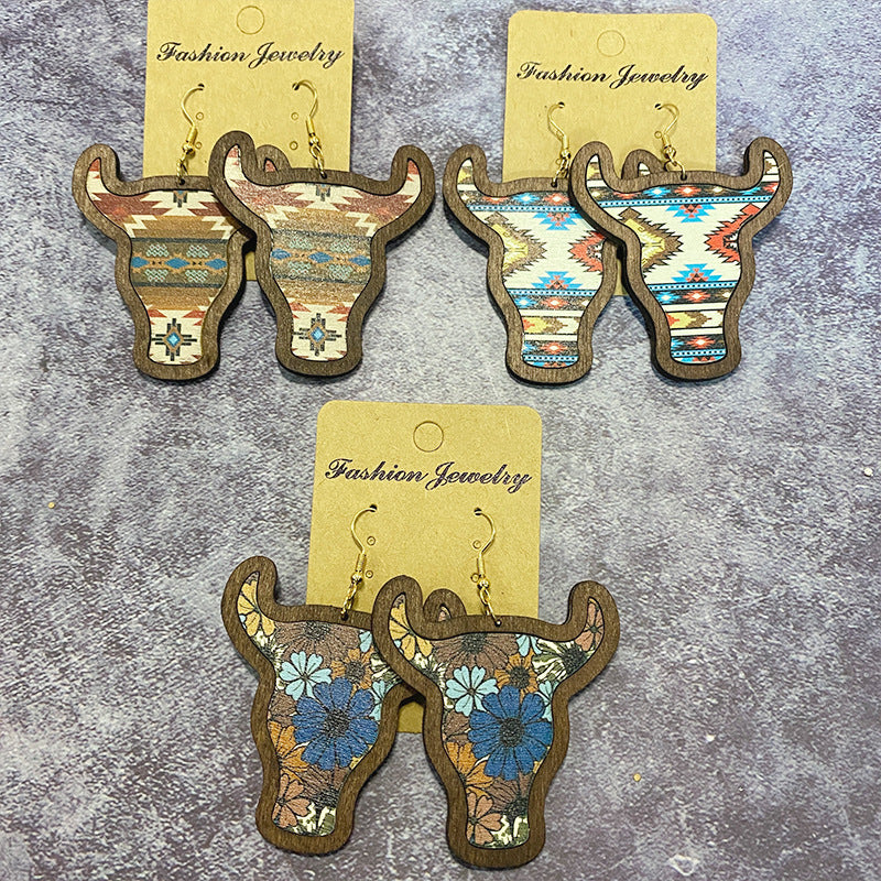 Western Floral Cross Earrings - product image 2