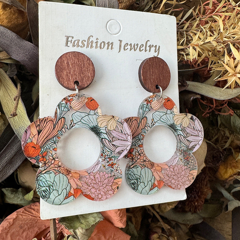 Floral Cross Earrings - product image 2