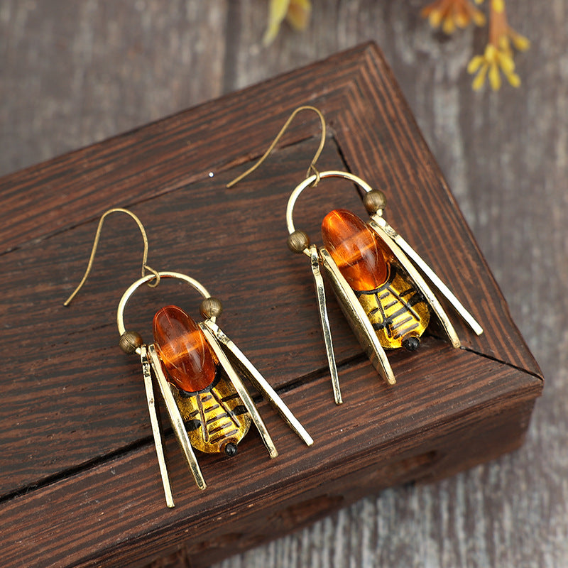 Vintage Cross Bee Earrings - product image 4