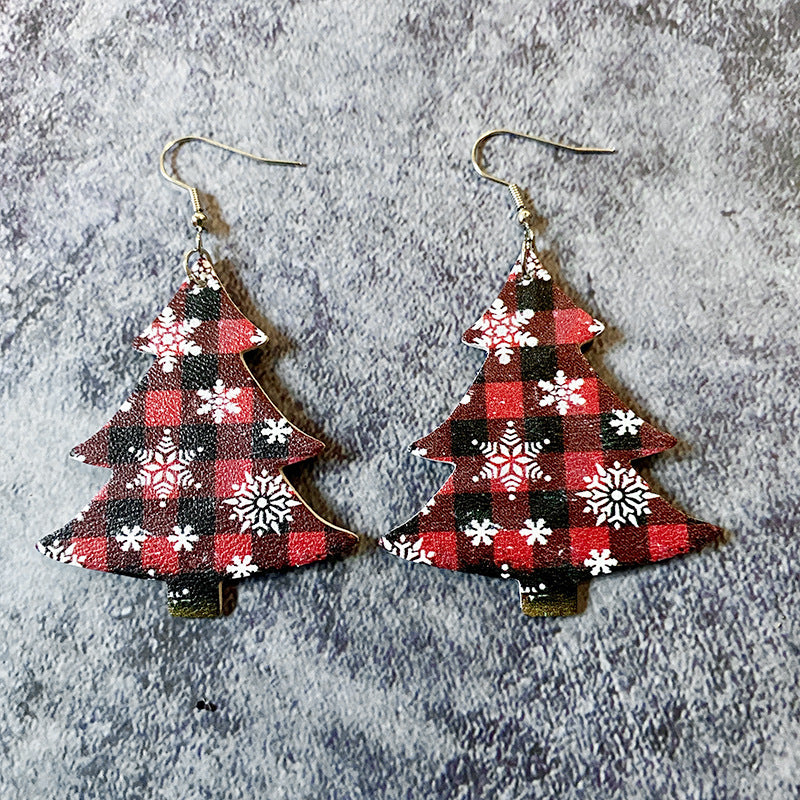 Cross Leather Earrings - product image 3