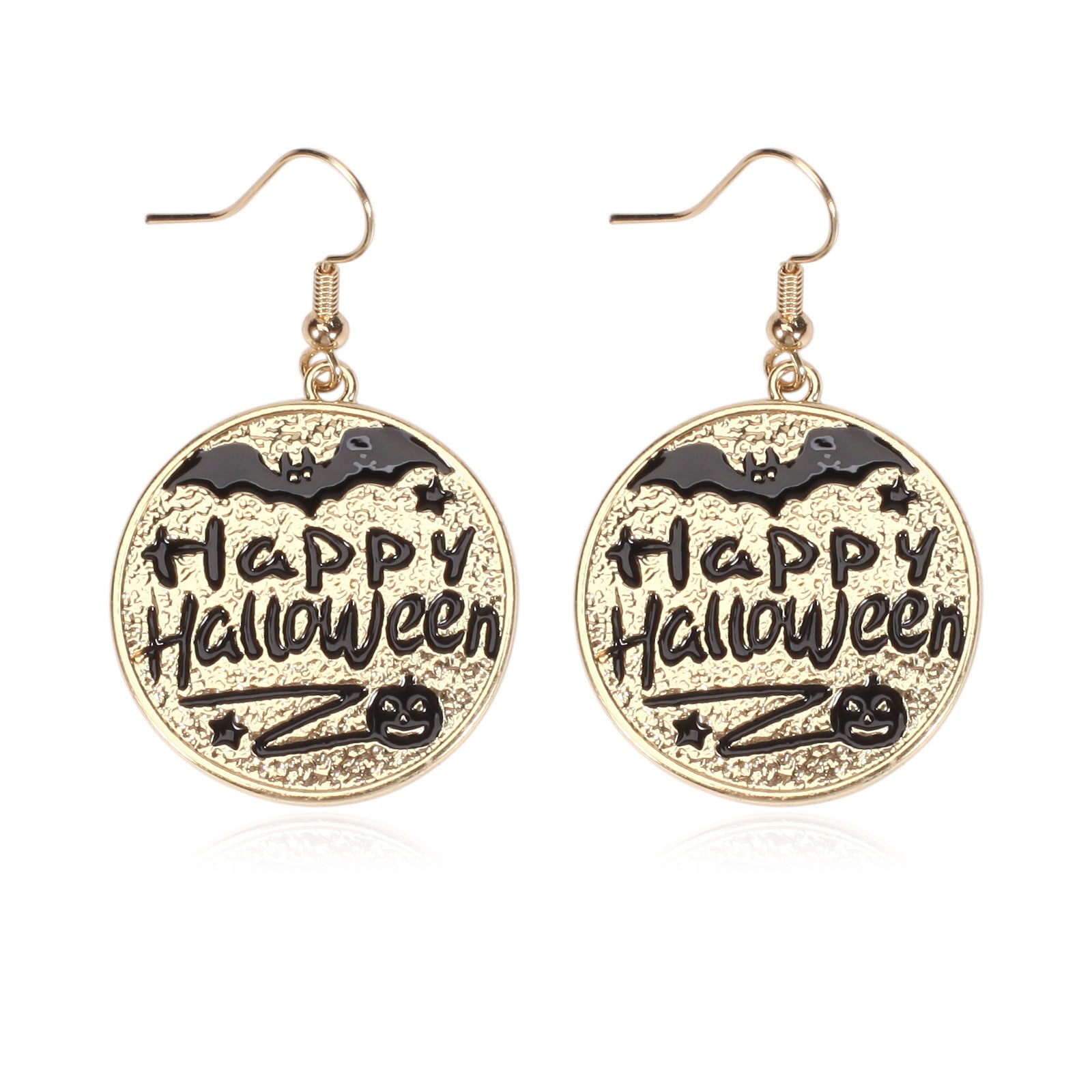 Pumpkin Hat Ghost Skull Bat Spider Web Pattern Earrings Halloween Party Ear - product image 6