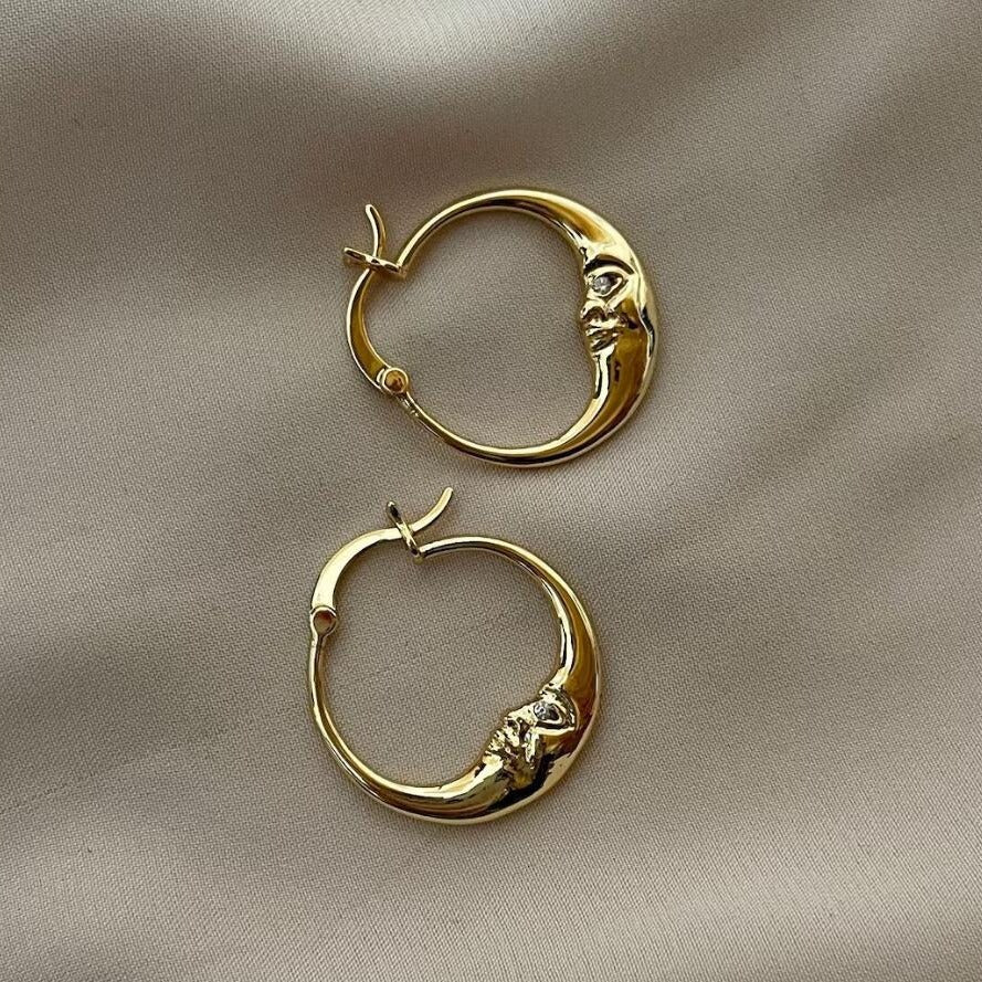 Boho Vintage Moon Cross Earrings - product image 1