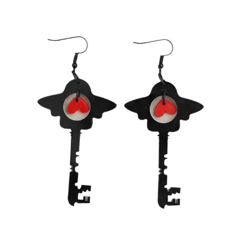 Vintage Heart Cross Acrylic Earrings - product image 5