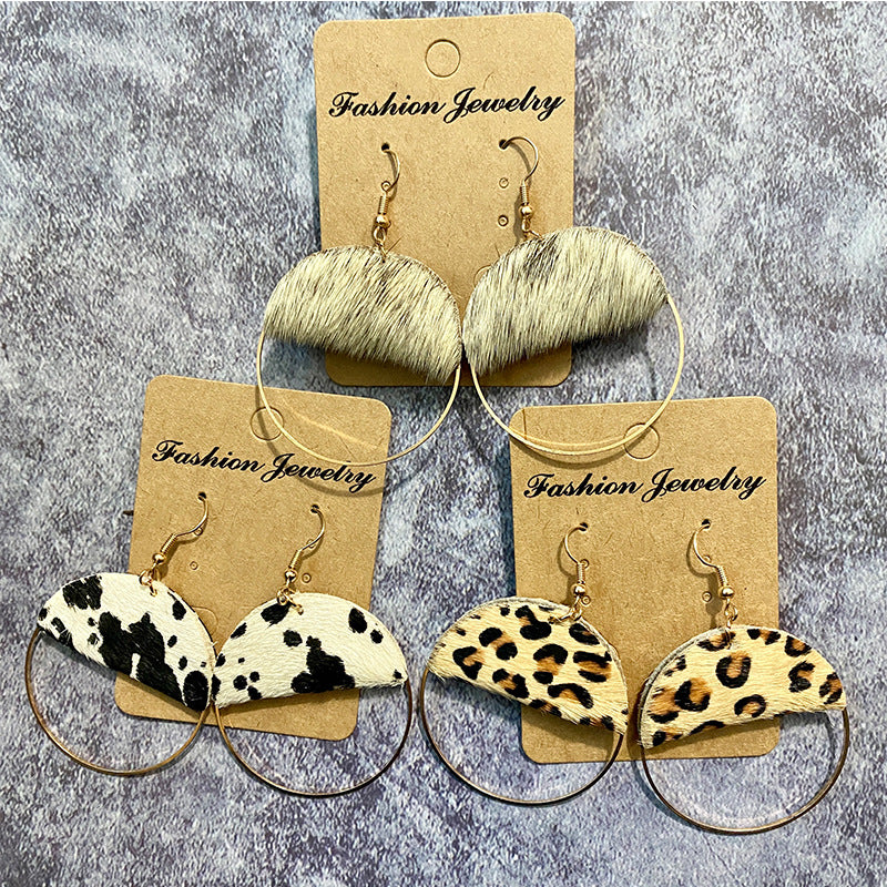 Boho Cross Leather Earrings - product image 1