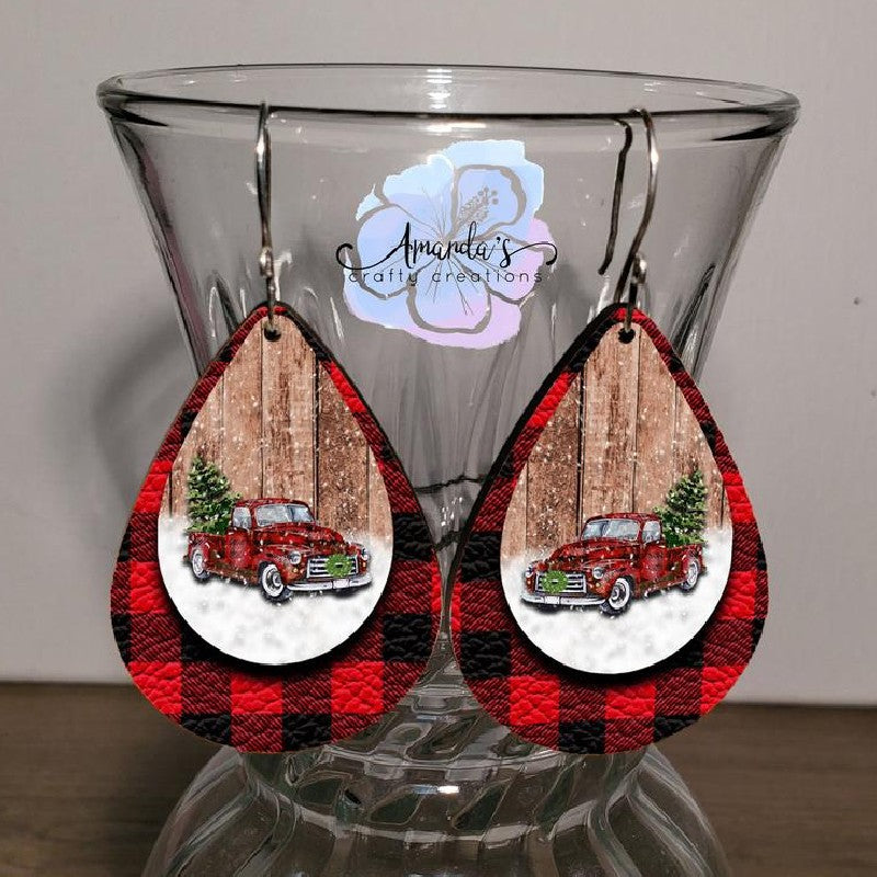 Cross Leather Earrings - product image 11