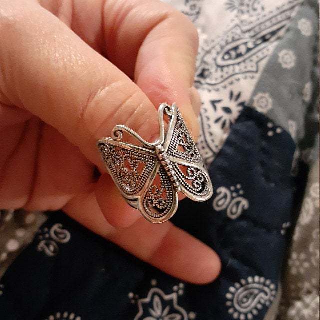 Vintage Cross Butterfly Ring - product image 3