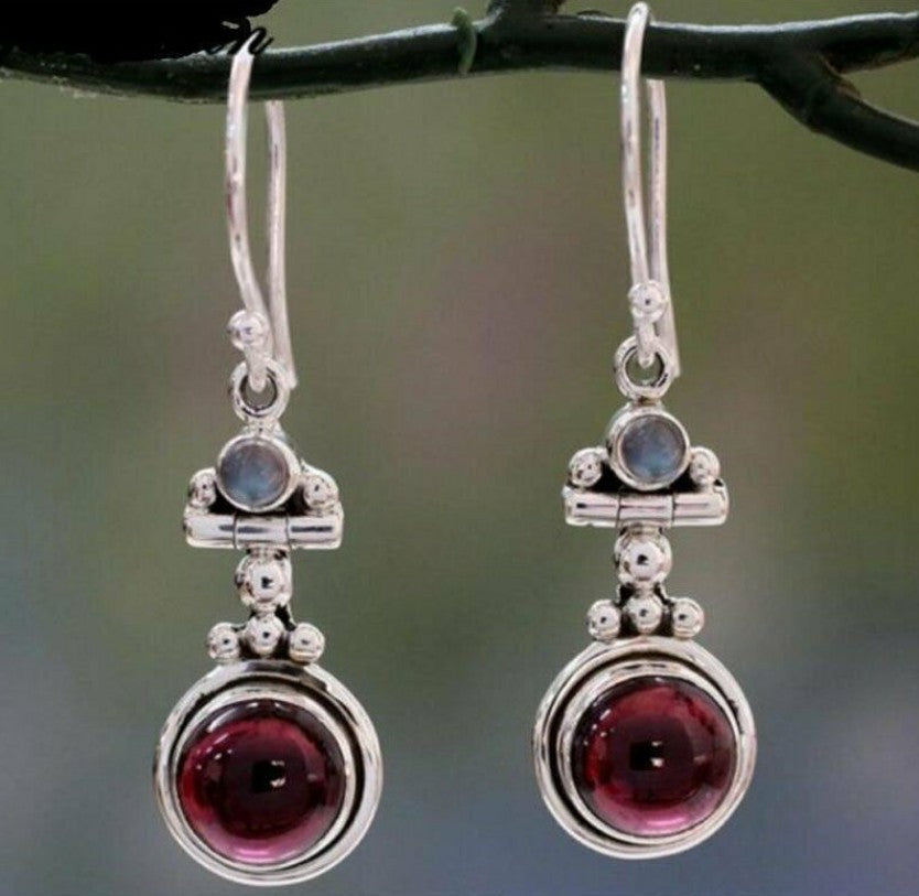Earrings Inlaid with Sea Blue Topaz for Women Creative Rotating Water Drop - product image 14