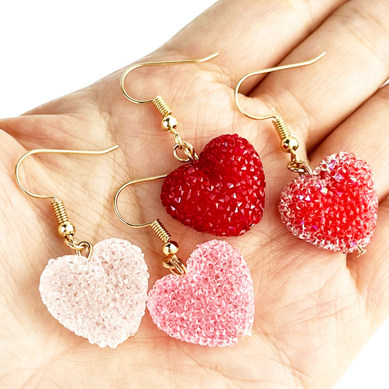 Heart Resin Beaded Earrings - product image 2
