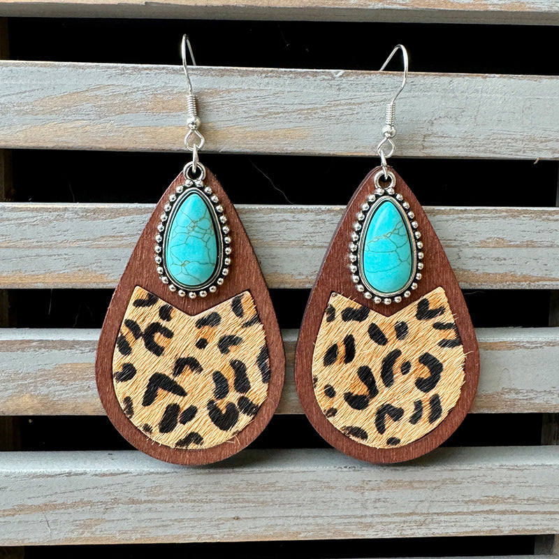 Western Vintage Horse Cross Leather Earrings - product image 14