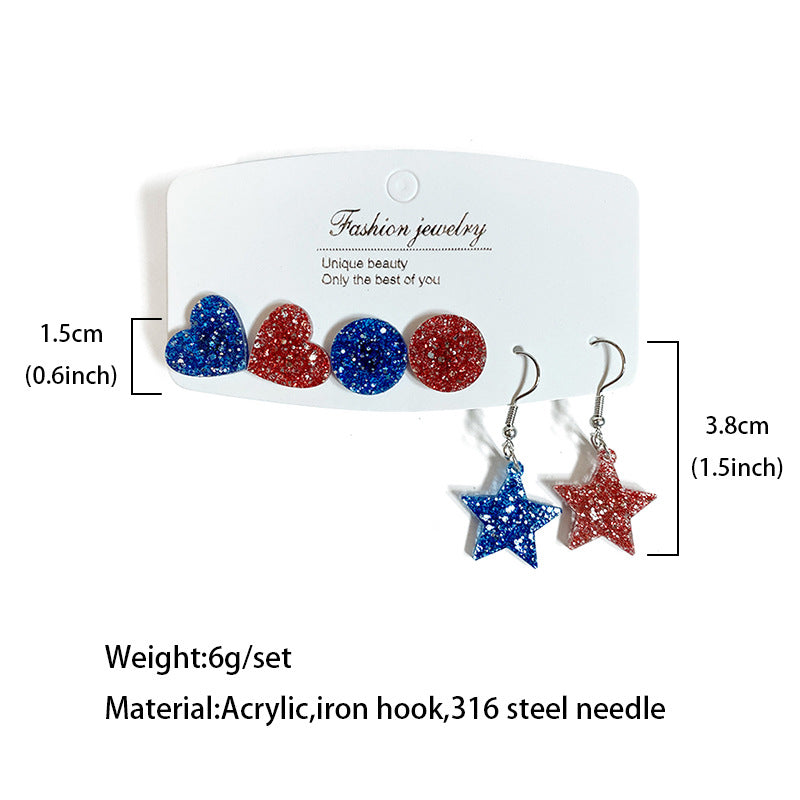 Cross Flag Acrylic Earrings - product image 4