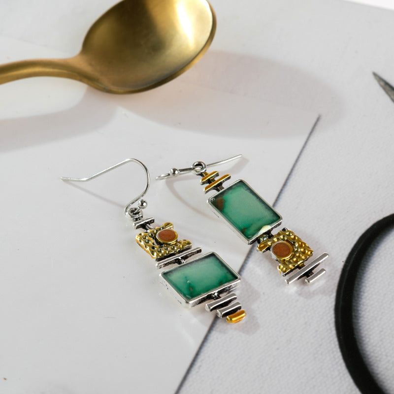 Turquoise Vintage Cross Earrings - product image 3