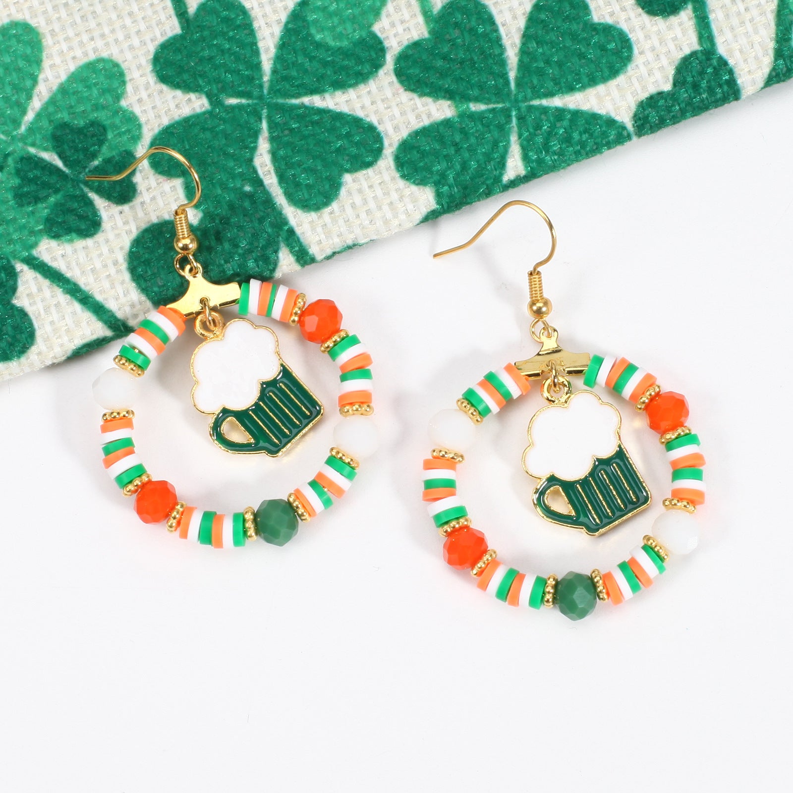 Wine Glass Beaded Crystal Earrings - product image 21