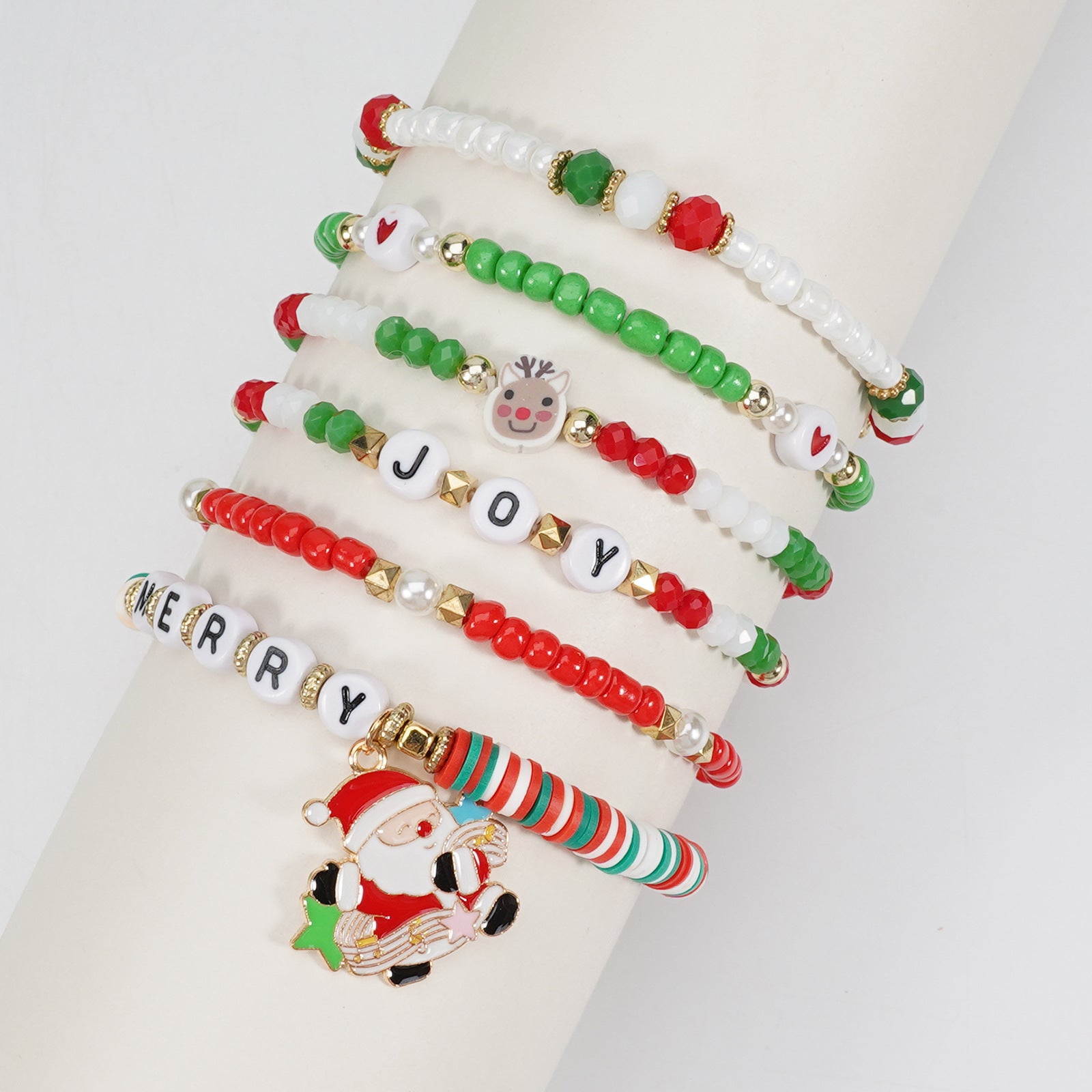 Christmas Bracelet Set Holiday Accessories Snowman Santa Claus Reindeer - product image 42