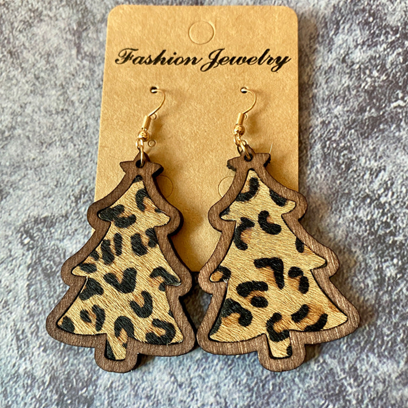 Western Boho Horse Cross Wood Earrings - product image 2