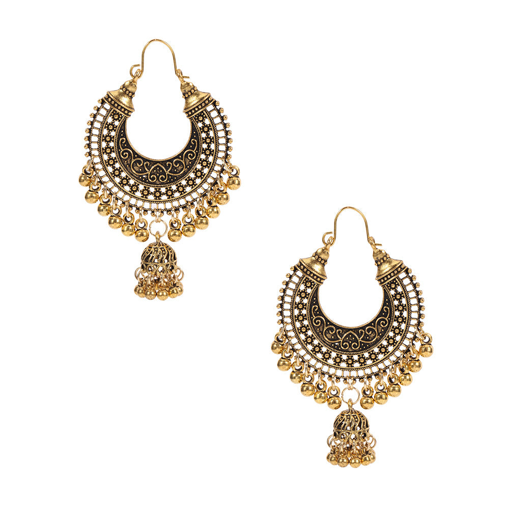 Vintage Statement Floral Moon Earrings - product image 10