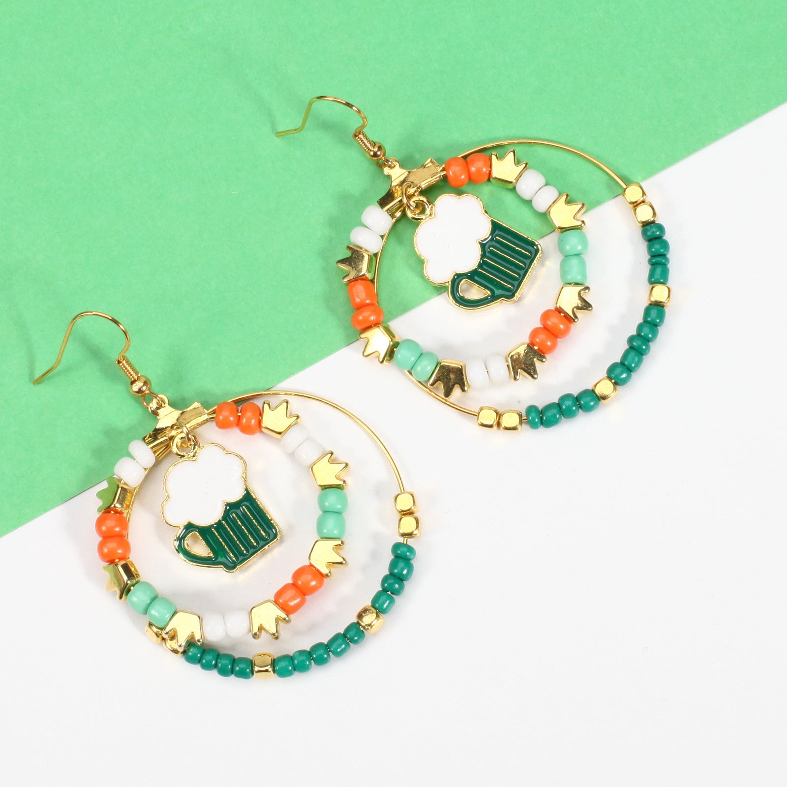 Wine Glass Beaded Crystal Earrings - product image 30
