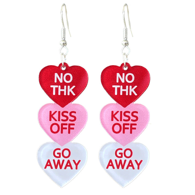 Heart Cross Acrylic Earrings - product image 6