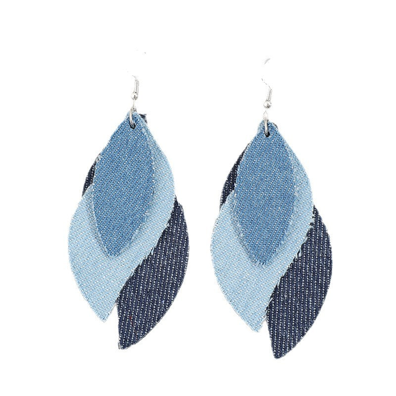 Western Vintage Cross Leather Earrings - product image 5