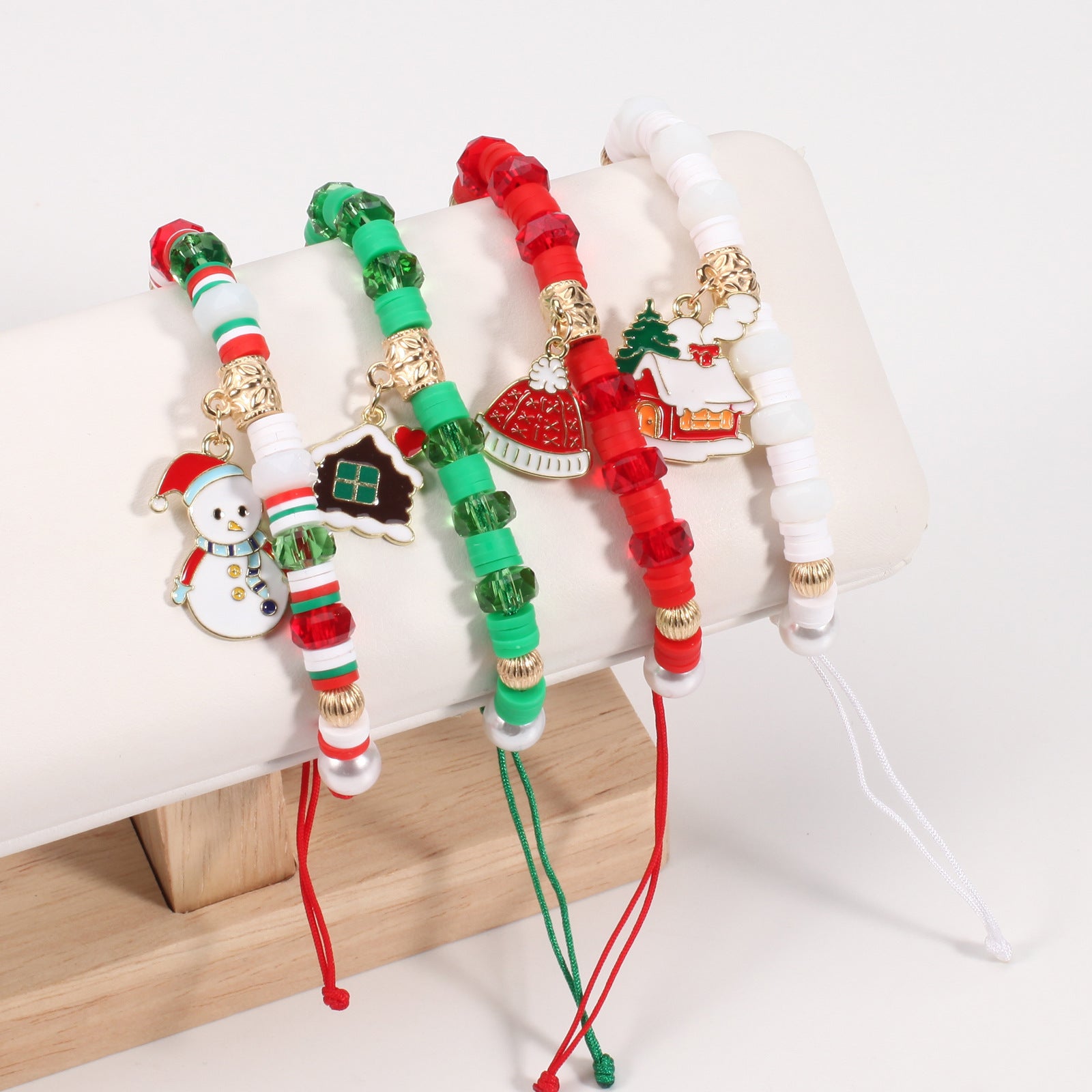 Christmas Bracelet Braided Adjustable Bracelet Snowman - Christmas Tree - - product image 30
